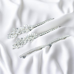 SHEHARUHI clips styled in wedding hair showing coordinated look and photo-ready shine