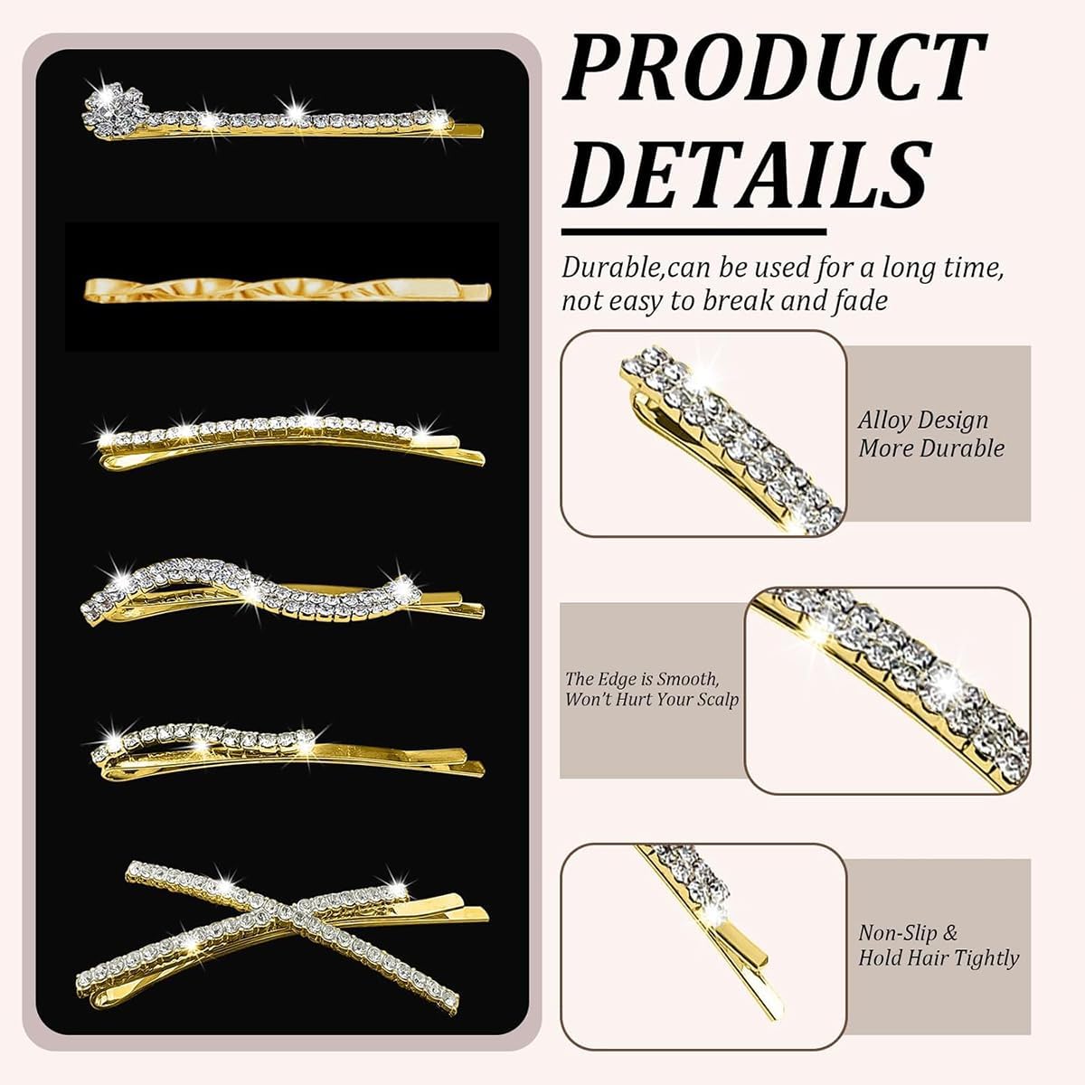 SHEHARUHI X and S shaped clips arranged to show design options and coordination
