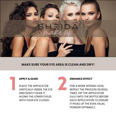 Sheida powder eyeliner artisan mixing process showing handmade quality