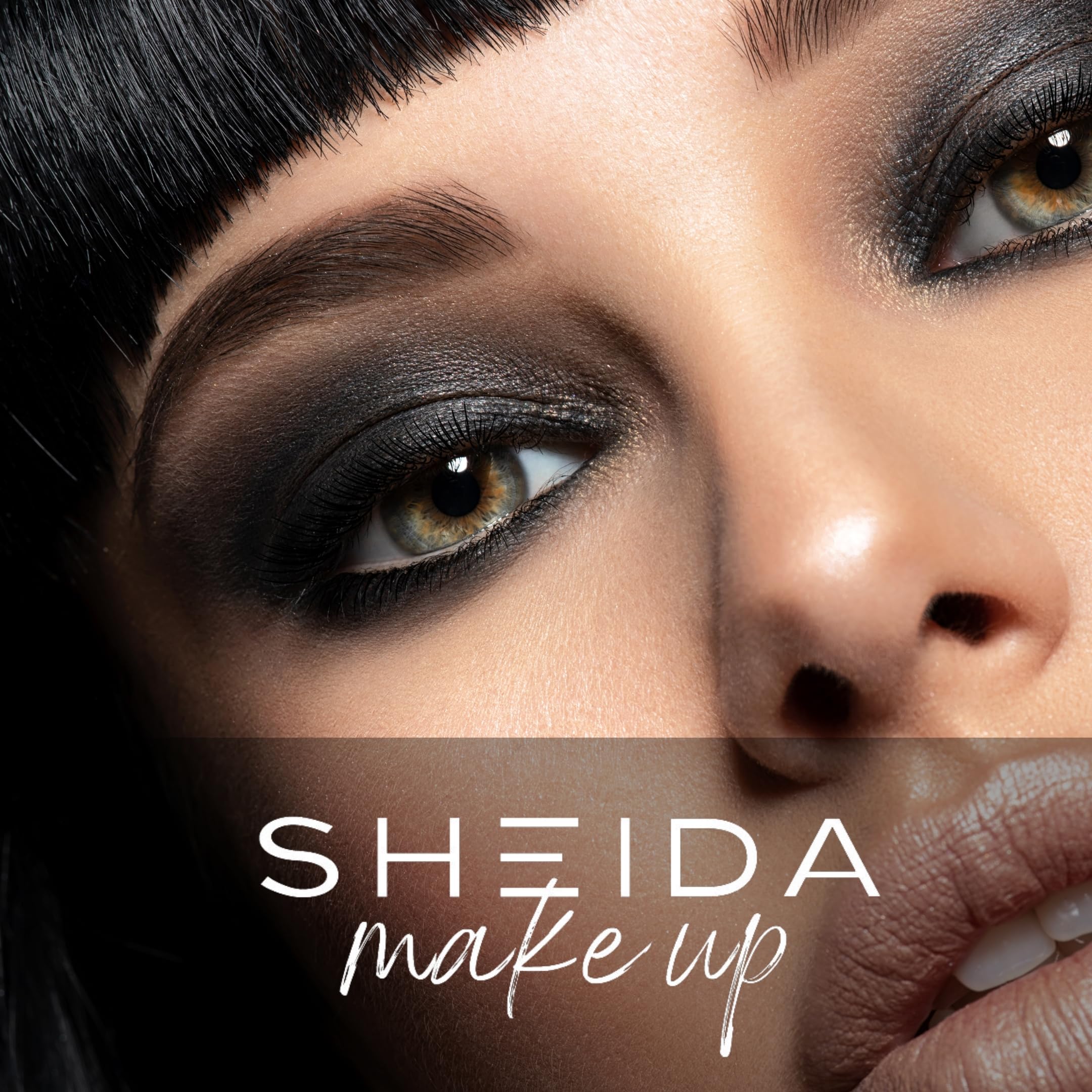 Sheida powder eyeliner swatches on skin demonstrating buildable shades