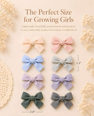 Shelbybox assorted pink and blue bows spread to show color variety