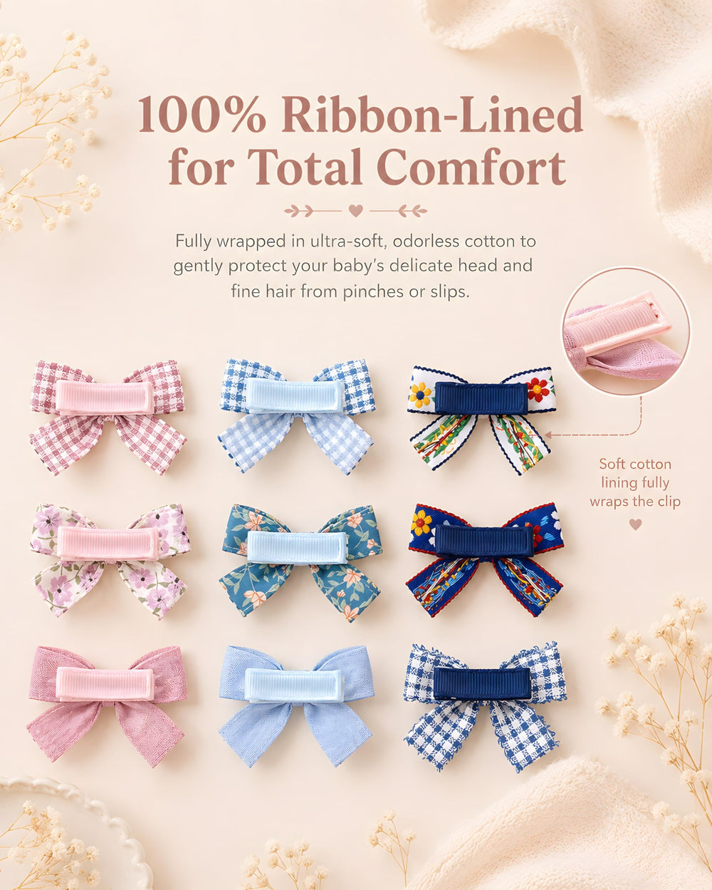 Shelbybox clips displayed on a hand to show true size and child-friendly proportions