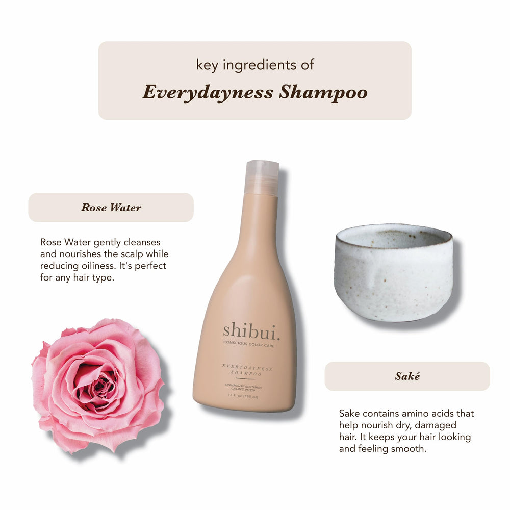 SHIBUI rose water close-up highlighting botanical nourishment and shine