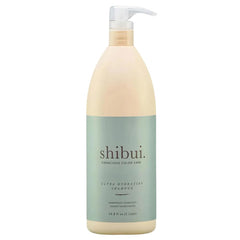 SHIBUI front bottle showing label, moisturizing and color protection benefits