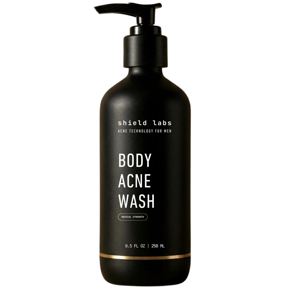 Shield front bottle showing label and unscented formula benefit