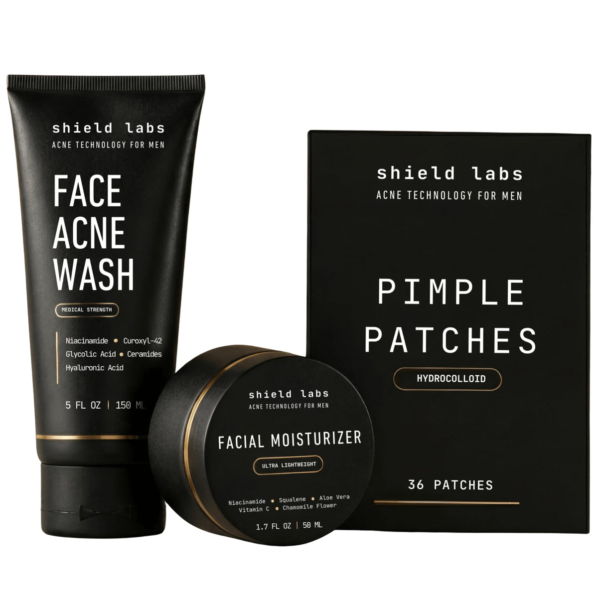 Shield kit front packaging showing complete two-month set and benefits