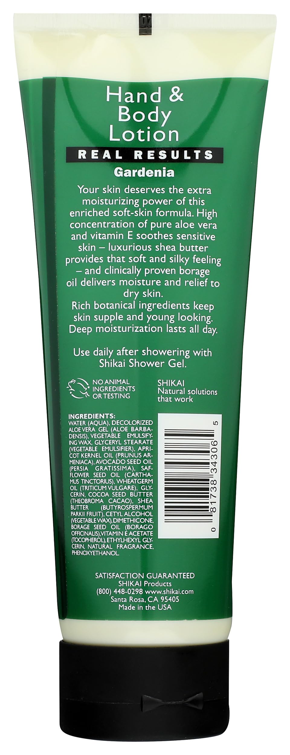ShiKai close-up of creamy lotion texture demonstrating fast absorption benefit