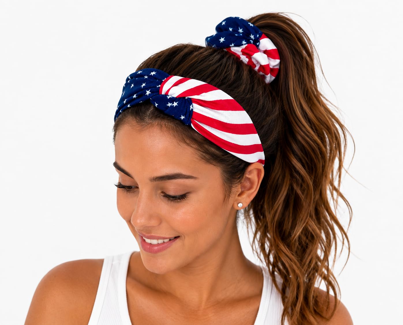 Shimmer Anna Shine twist headband close-up highlighting soft fabric and comfortable fit