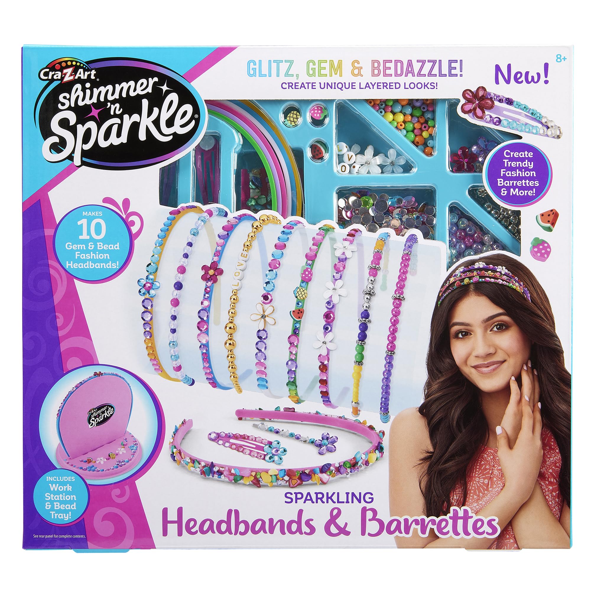 Shimmer 'N Sparkle front packaging showing kit contents and benefits