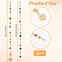 Shimmeroo moon charm front view highlighting length and bright colors