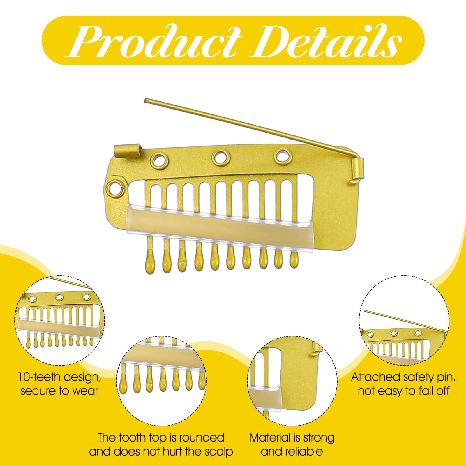 shimmeroo visible safety pin integrated with clip highlighting added anchoring stability
