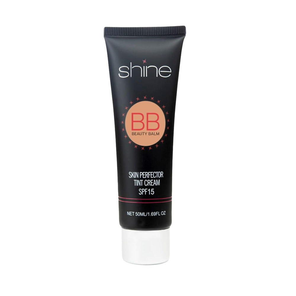 Shine BB Cream front packaging showing bottle and label with clean design and benefit