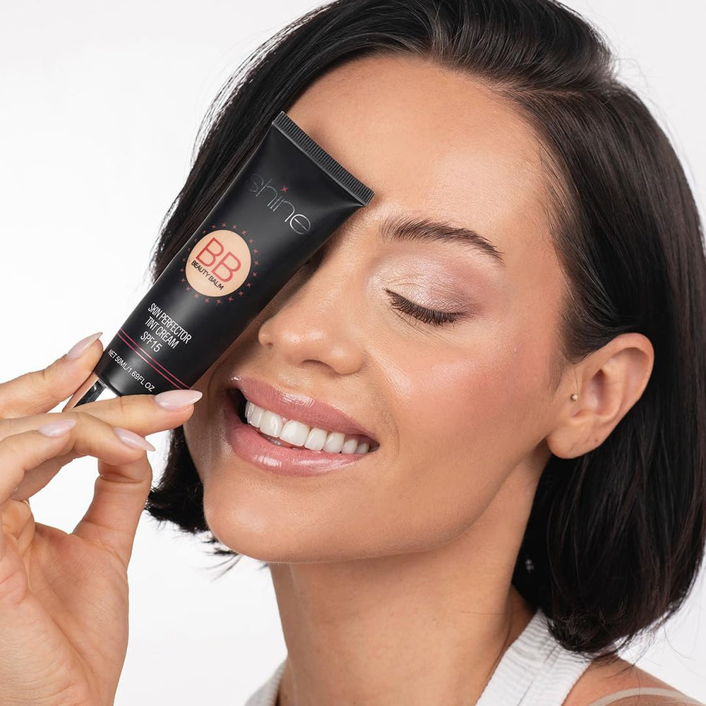 Shine BB Cream nine-shade range displayed to illustrate versatile matching for many tones