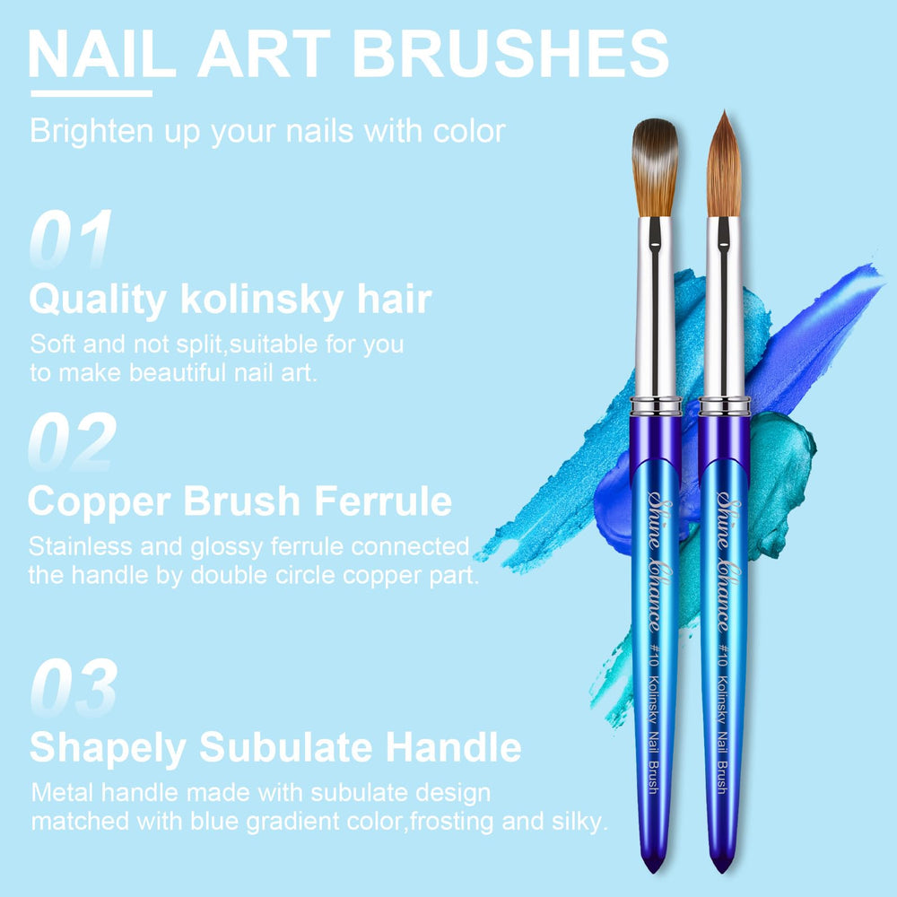 Shine Chance closeup of Kolinsky bristles highlighting fine tip and precise control