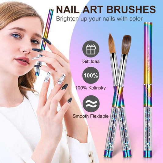 Shine Chance close-up kolinsky bristles demonstrating precise liquid retention