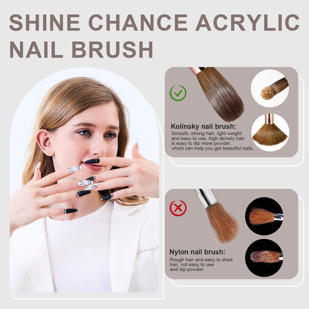 Shine Chance brush stored in clear plastic tube for travel protection