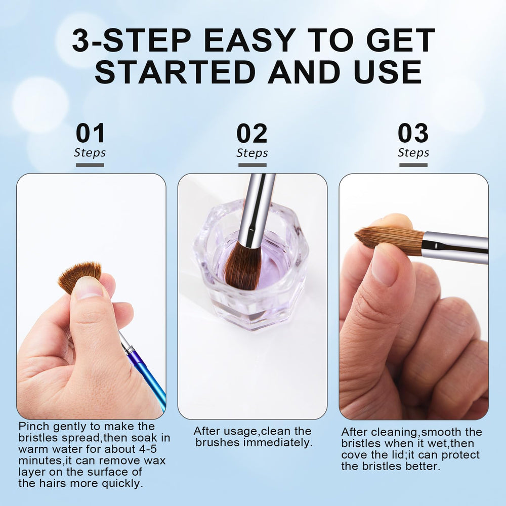 Shine Chance brush in use sculpting acrylic bead for clean 3D nail art