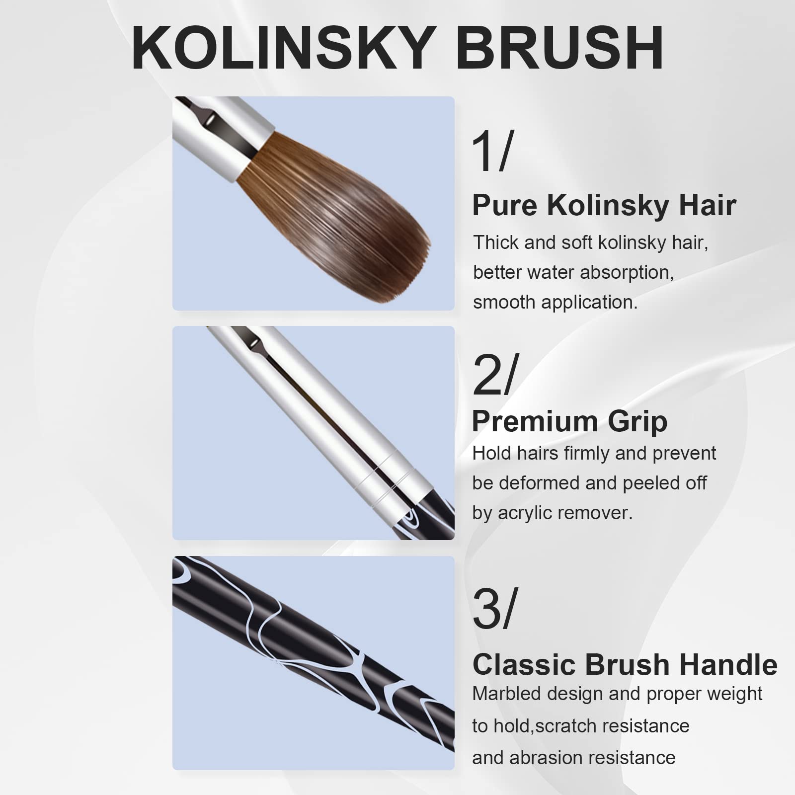 Shine Chance brush in use sculpting acrylic extension for smooth controlled application