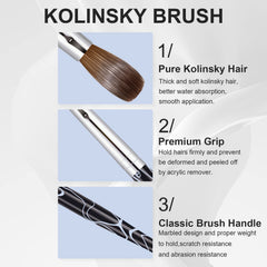 Shine Chance brush in use sculpting acrylic extension for smooth controlled application