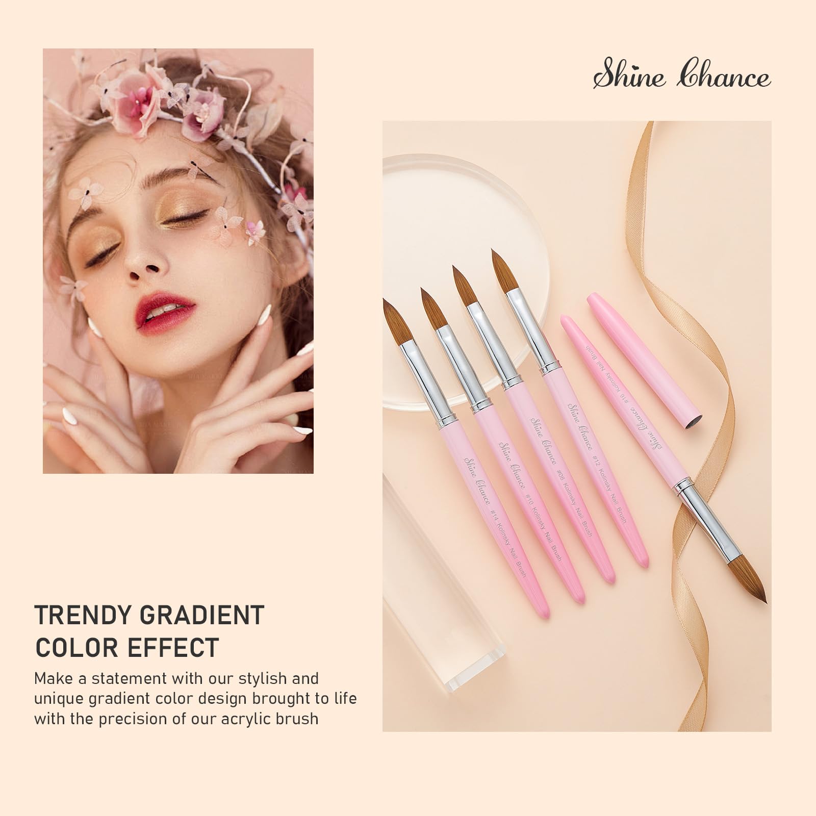 Shine Chance brush packed in travel case showing portability and tip protection benefit