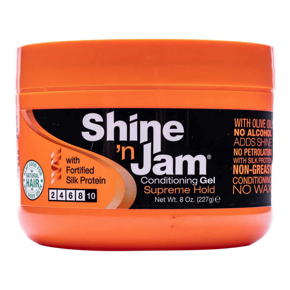Shine 'n Jam front label on 8 oz jar showing product name and shine benefit