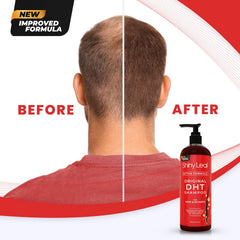 After-wash hair with Shiny Leaf showing smoother, shinier strand appearance