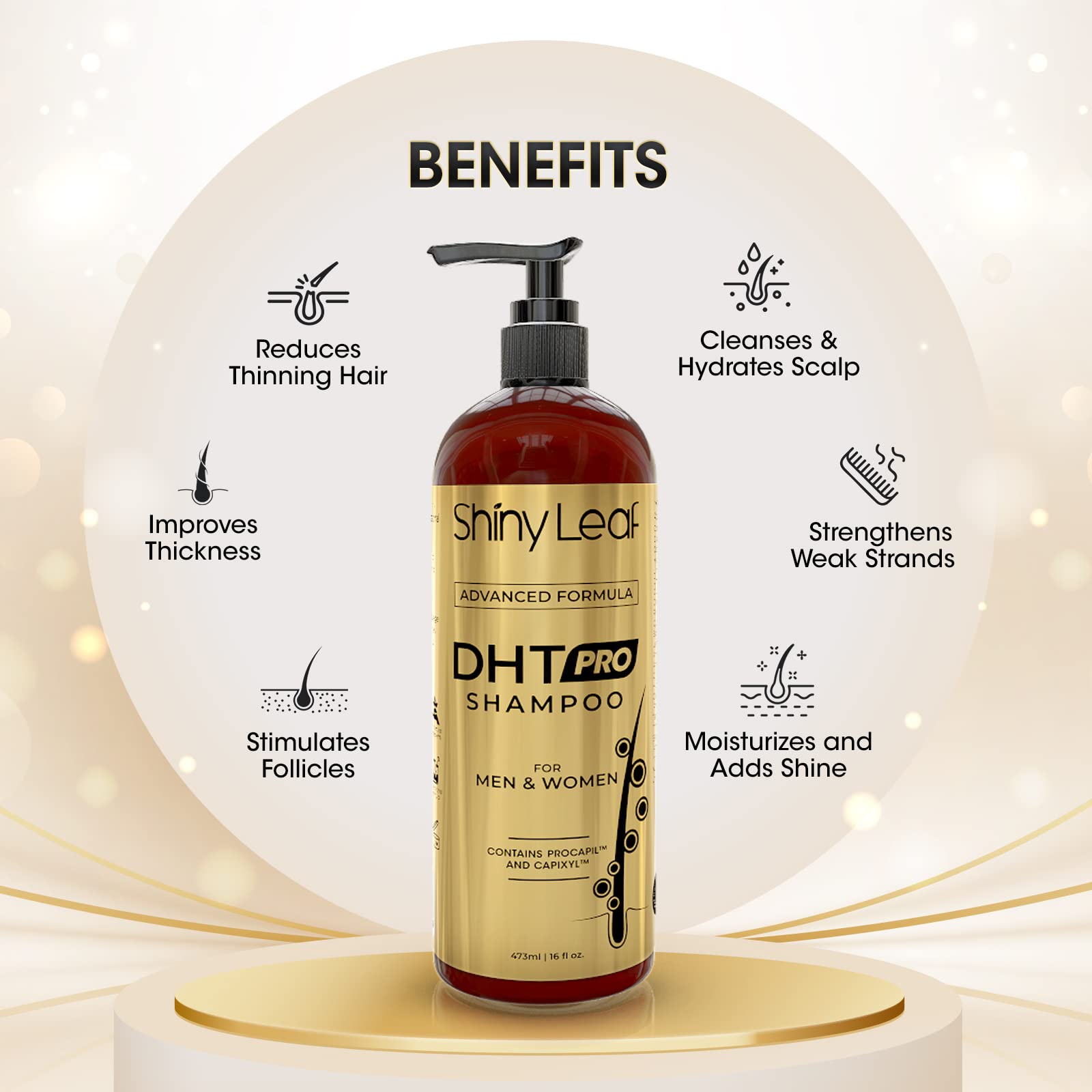 Shiny Leaf conditioner applied to hair for smoother strands
