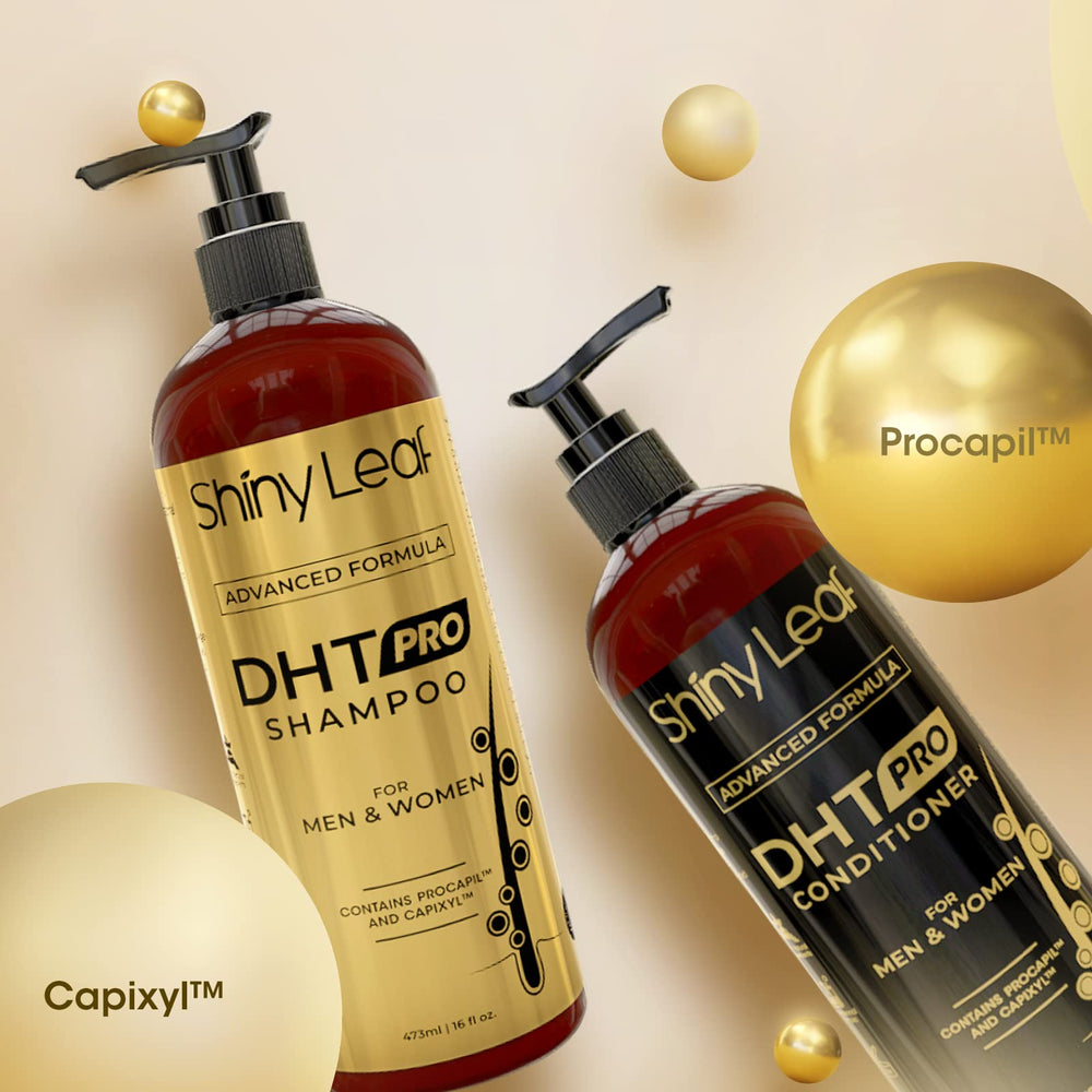 Shiny Leaf shampoo being used in shower for scalp care