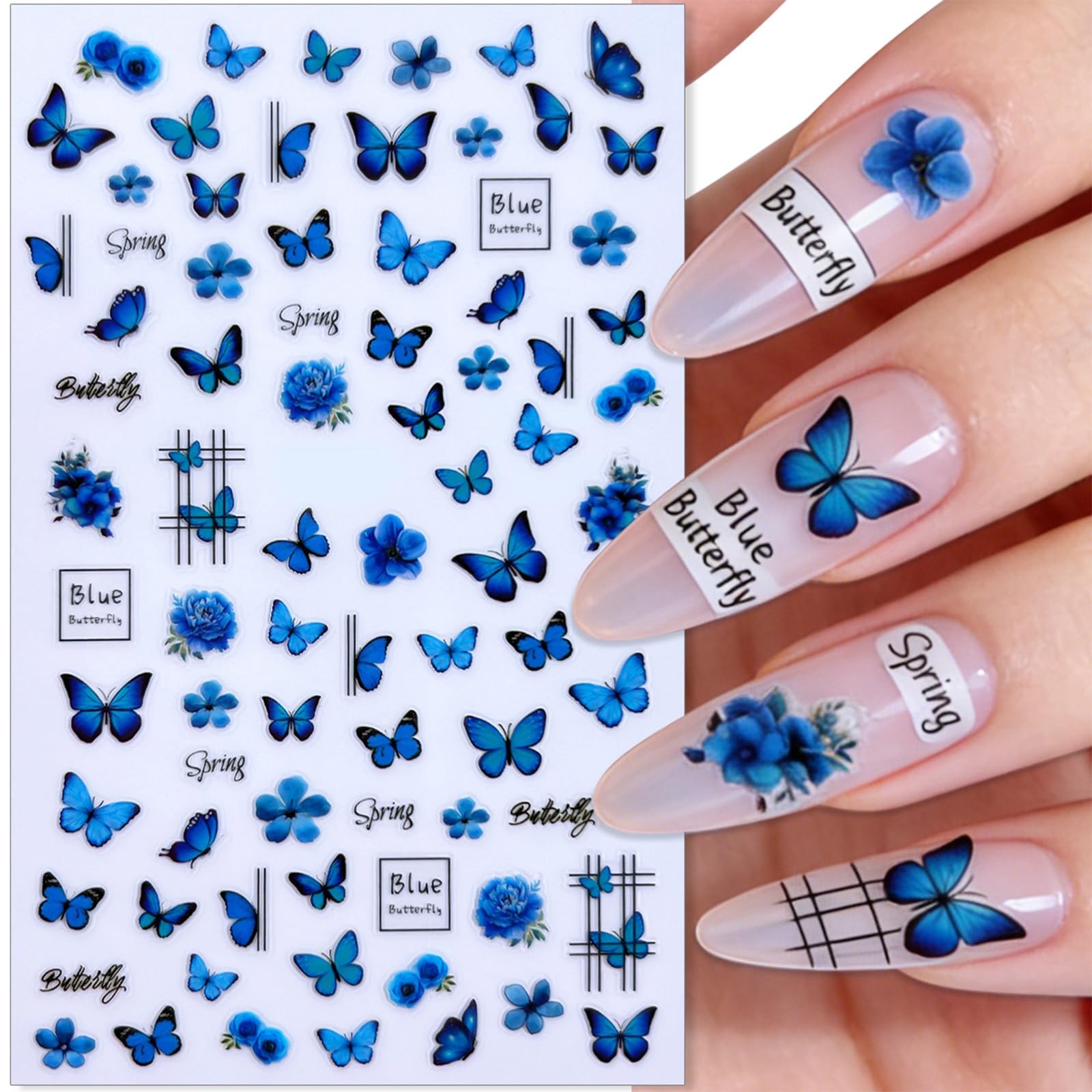 SHIQIXIANNV nail stickers applied on manicure showing quick styling benefit