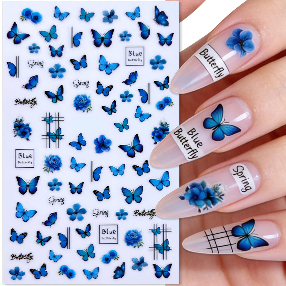 SHIQIXIANNV nail stickers applied on manicure showing quick styling benefit