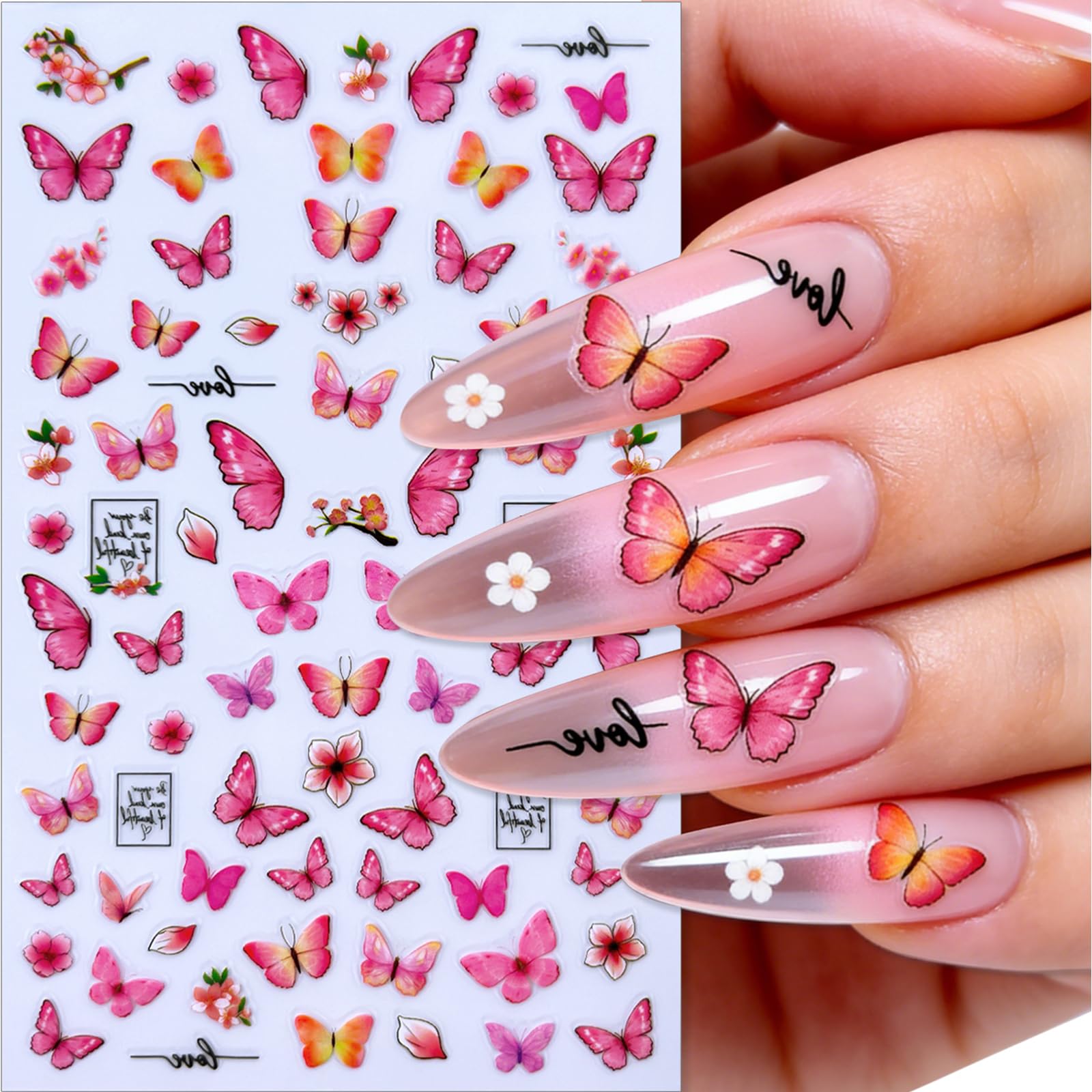 SHIQIXIANNV close-up of colorful butterfly decal showing fine detail benefit
