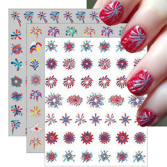 SHIQIXIANNV front packaging showing patriotic fireworks stickers and quick benefits