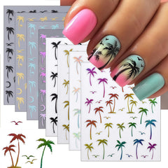 SHIQIXIANNV front packaging showing eight tropical sticker sheets and benefits
