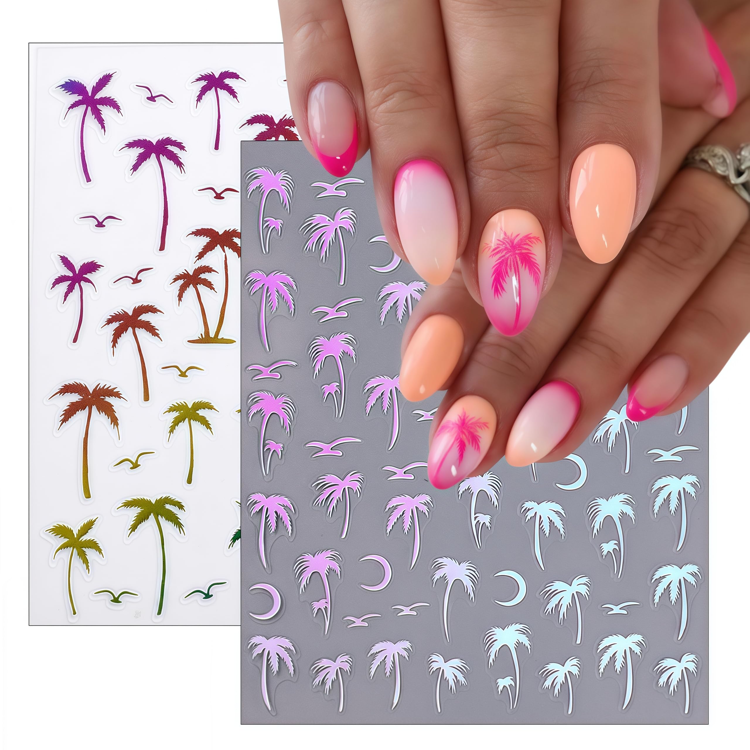 SHIQIXIANNV close-up of palm tree decal details with crisp edges for precision