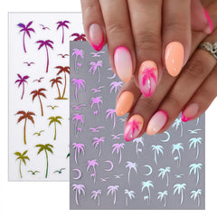 SHIQIXIANNV close-up of palm tree decal details with crisp edges for precision