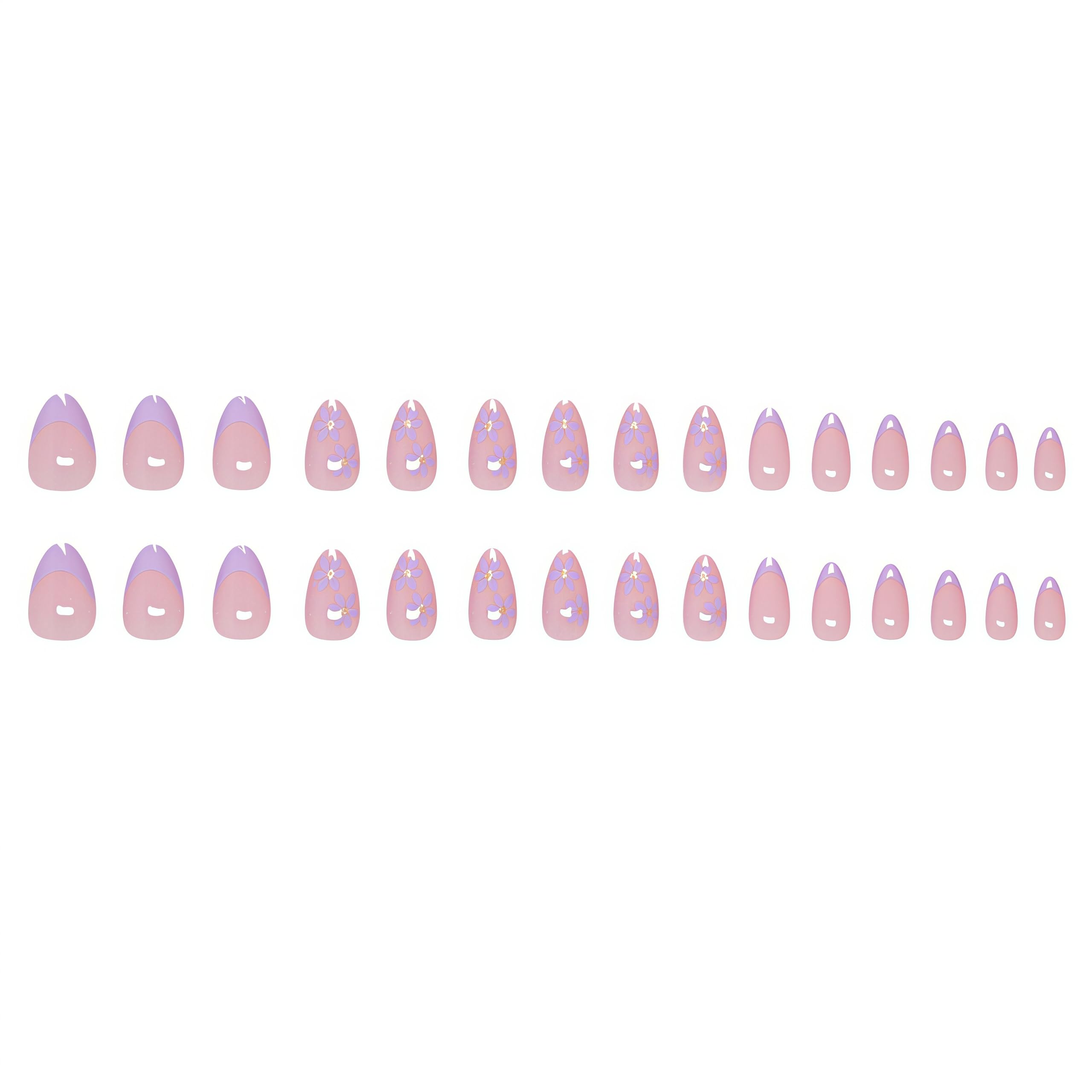 SHIQIXIANNV nails size comparison display to help pick the proper fit