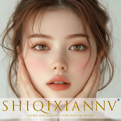 SHIQIXIANNV lifestyle image of party outfit paired with rose pink nails