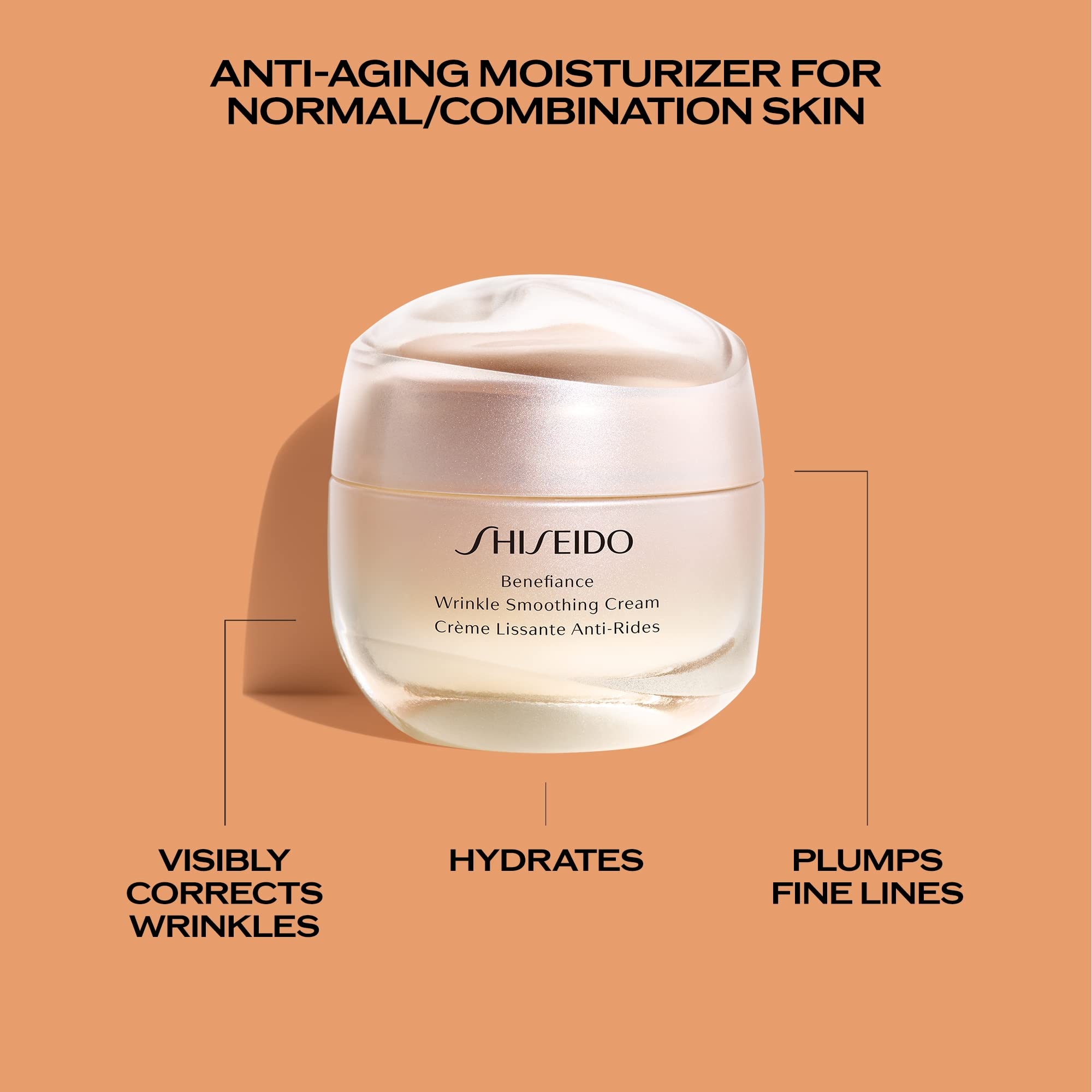 Shiseido Benefiance 50ml size comparison showing travel-friendly volume