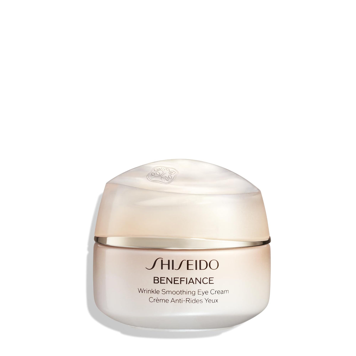 Shiseido jar front view showing product and elegant packaging benefit of premium presentation