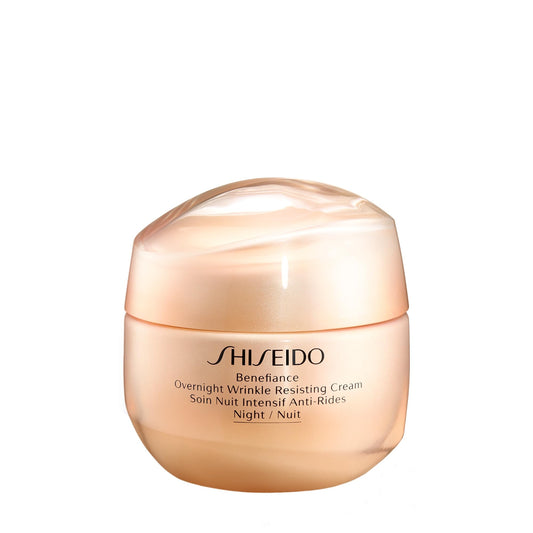 Shiseido jar front packaging showing brand and product for visible wrinkle improvement