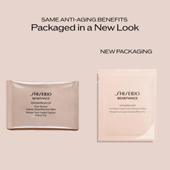 Shiseido Benefiance single set opened with two masks visible conveying ease of use