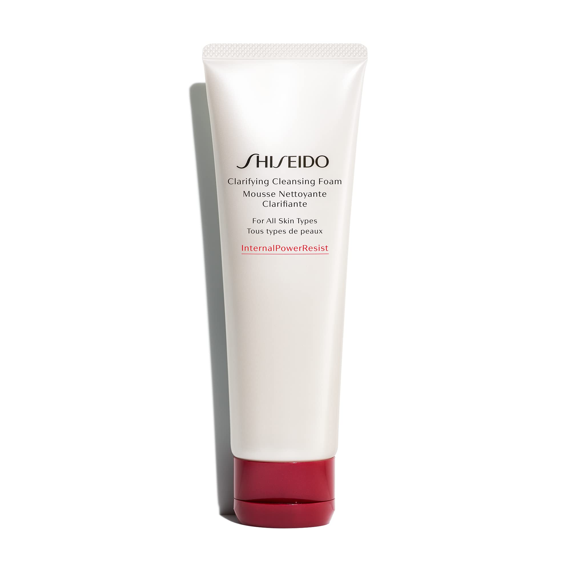 Shiseido cleanser front packaging showing product and calming benefit