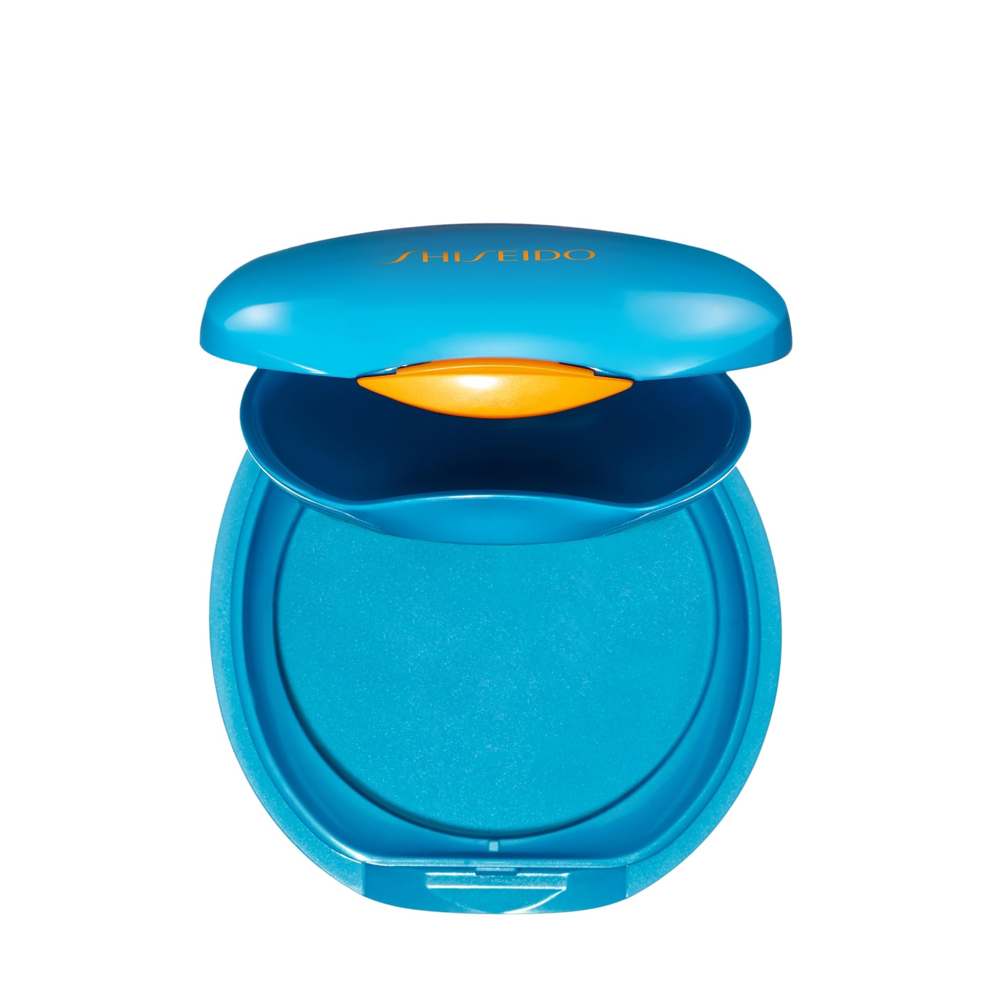 Shiseido empty small makeup case front closed protects compact foundation