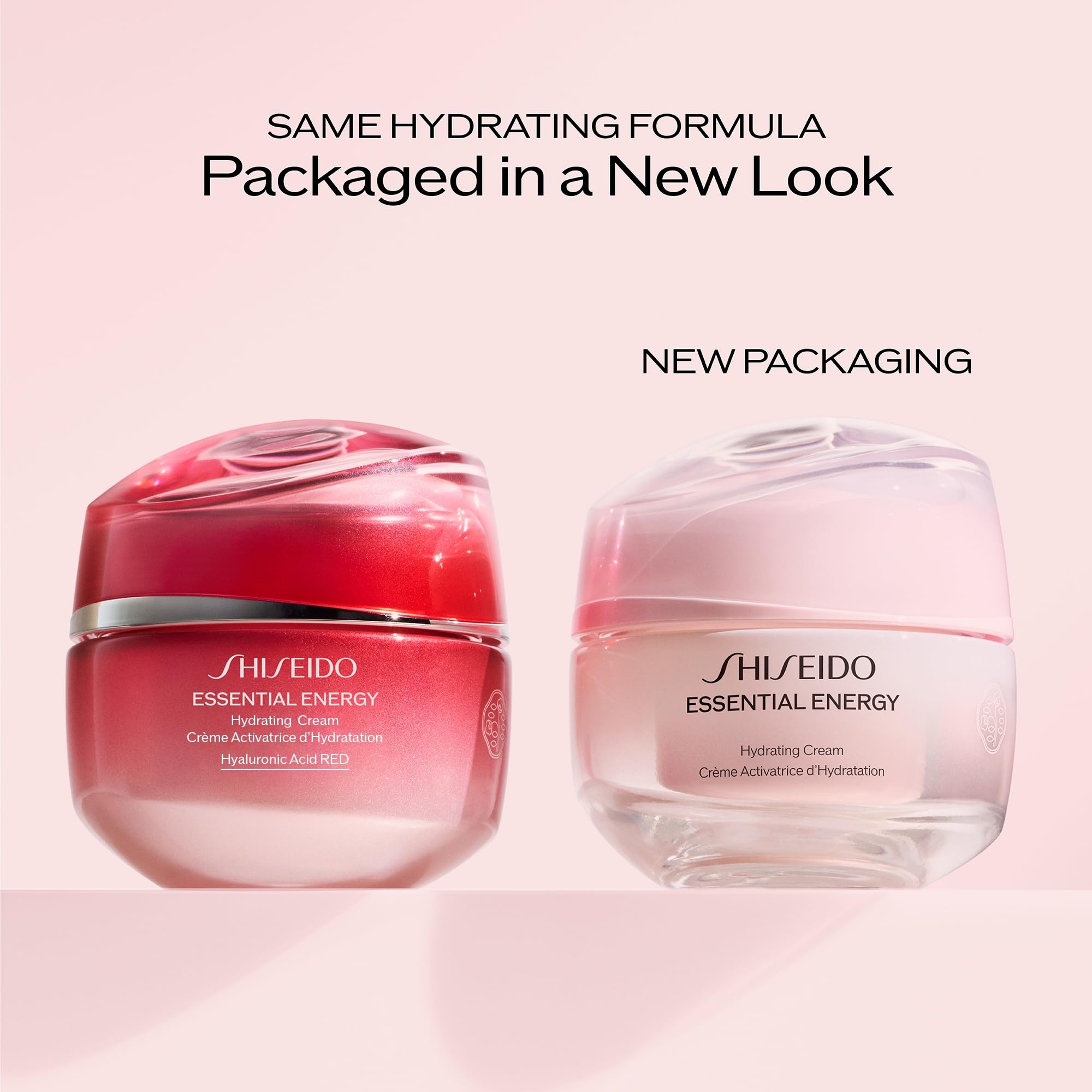 Shiseido jar on bathroom shelf lifestyle shot showing daily routine compatibility