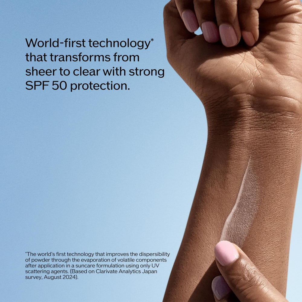 Shiseido sunscreen applied under makeup for smooth finish