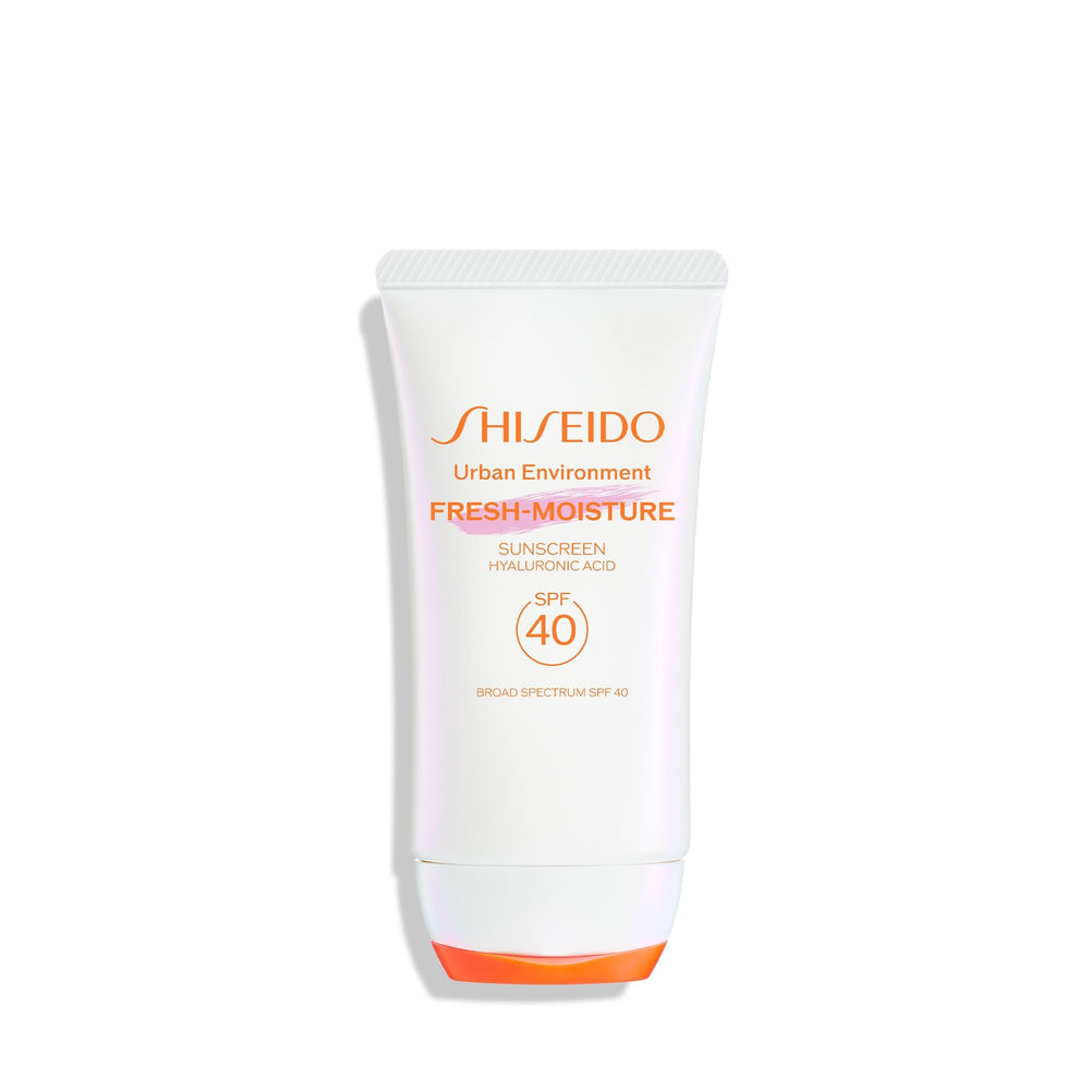 Shiseido sunscreen front packaging showing SPF and product name for protection