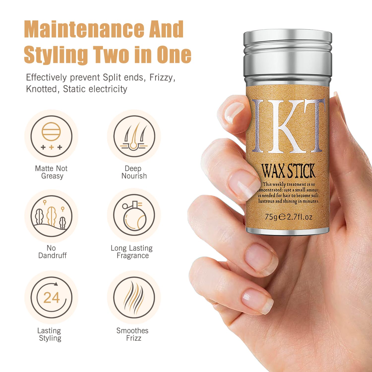 Shiyalan wax stick texture close-up showing smooth glide and non-greasy finish benefit