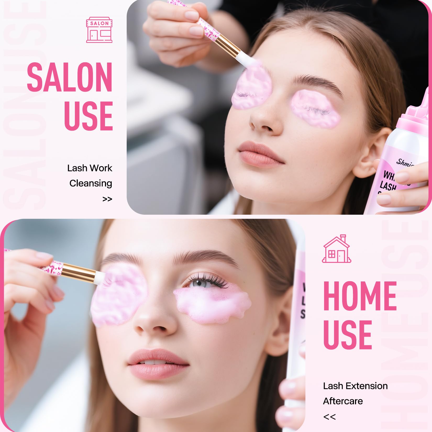 Shmian brush with foam close-up illustrating gentle precision and buildup removal