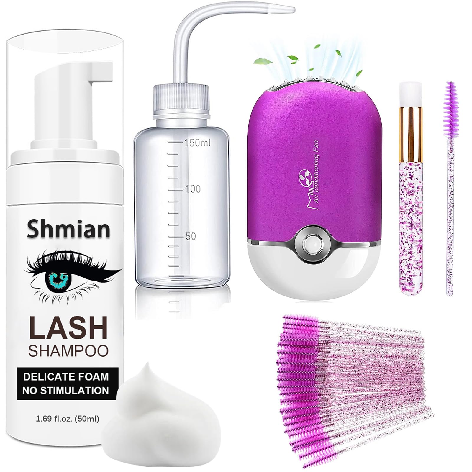 Shmian front packaging showing full lash kit for convenient maintenance
