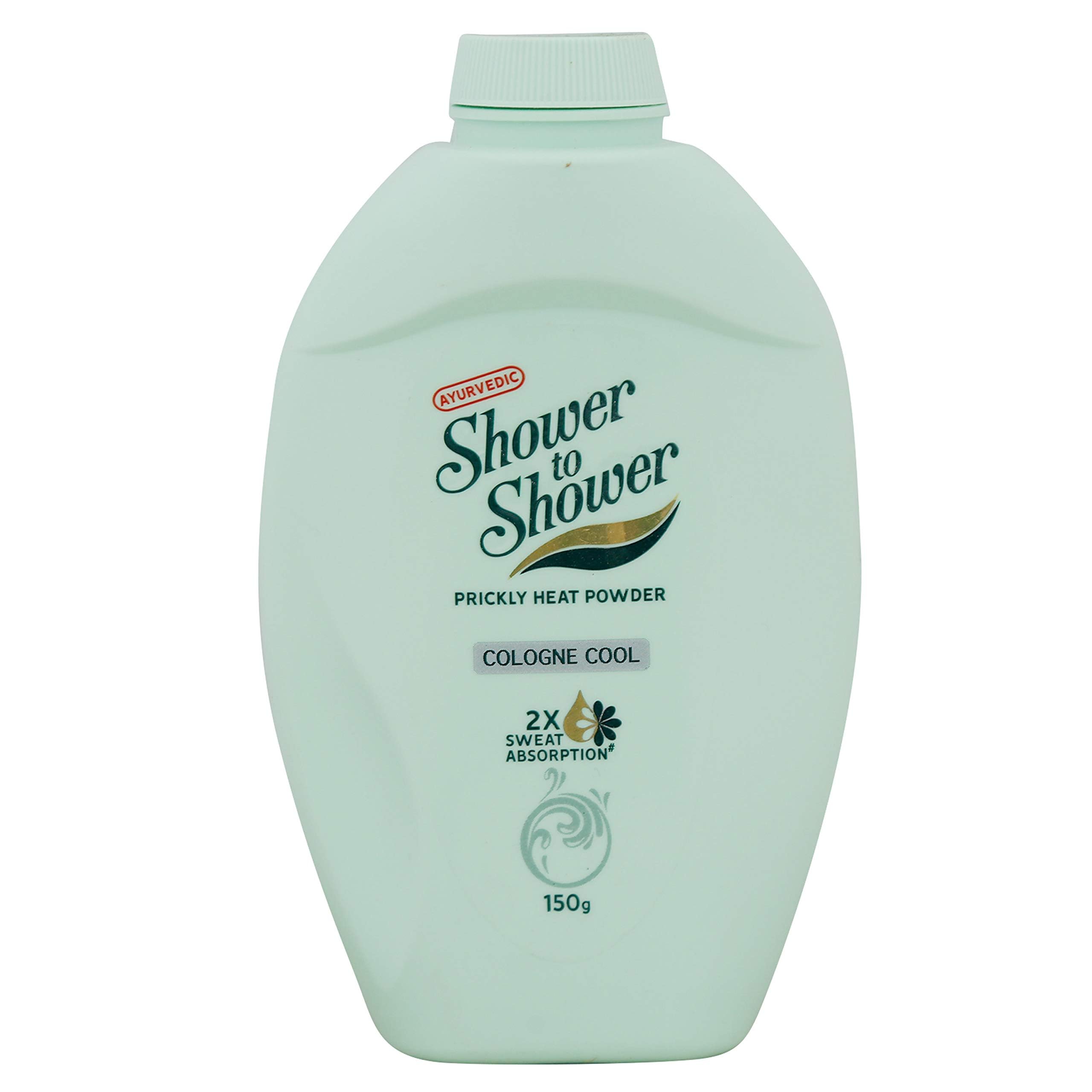 Shower To Shower on bathroom shelf with towel suggesting freshness and everyday grooming benefit